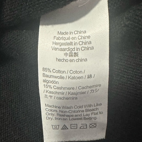 J. Crew cotton cashmere sweater Women’s size medium black - Picture 6 of 8
